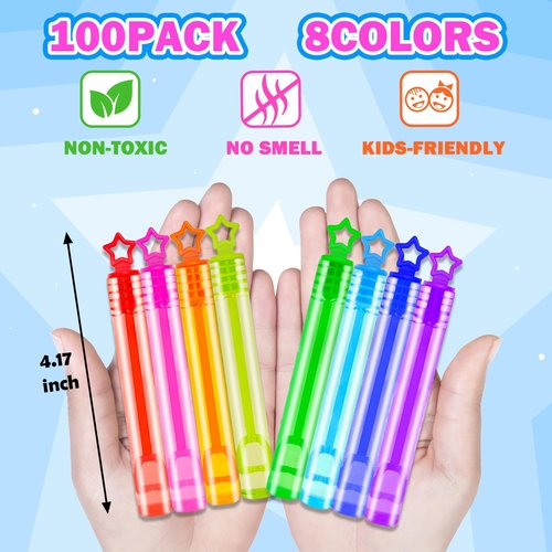 Mini Bubbles Party Favors - 100-300 Pack | Non-Candy Goodie Bag Fillers for Kids' Birthdays & Graduations