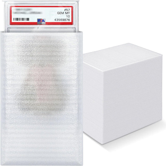Trading Card Shipping Protectors - Foam Bags for PSA, CGC, BGS Graded Cards | 50 Pack