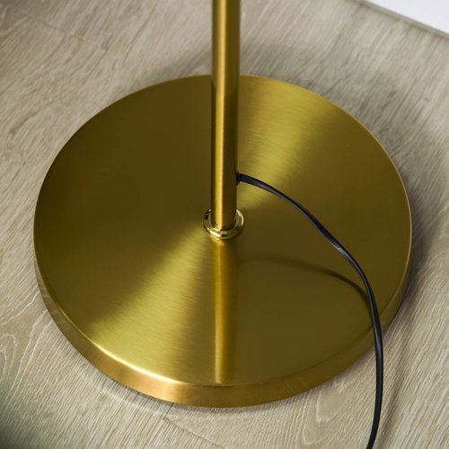 HOMCOM 3-Light Modern Floor Lamp for Living Room Bright Lighting, Tree Standing Lamp for Bedroom with Globe Lampshades, Steel Base, Cute Lamp, Bulb not Included, Gold