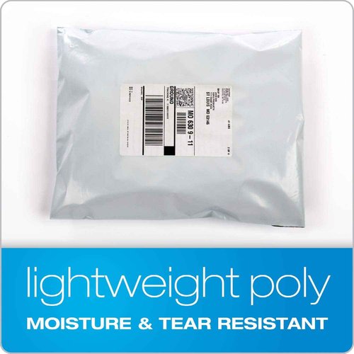 Quality Park 11 x 13 Poly Shipping Mailers, 2" Expansion, Redi-Strip, Self Sealing, Water-Resistant, Tamper Evident, Recycled White, 100 per Box (QUA46390)