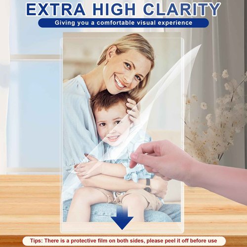 AKONEGE 50PCS Menu Covers 8.5" x 14" Rigid Print Protectors Clear Plastic Page Sheet Protectors for Legal Size Paper, Top Loading Hard Plastic Paper Sleeves for Poster Document Photo Birth Certificate