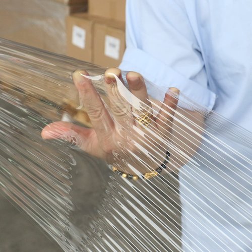 BOMEI PACK Stretch Film Wrap - Industrial Clear Plastic Stretch Wrap 1000 Feet 80 Gauge 4 Packs with Handle, Pallet Wrap for Packing, Moving Supplies, Packing Wrap Plastic Roll 15 Inches