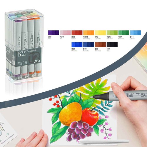 Copic Original Markers 12pc Set-Basic
