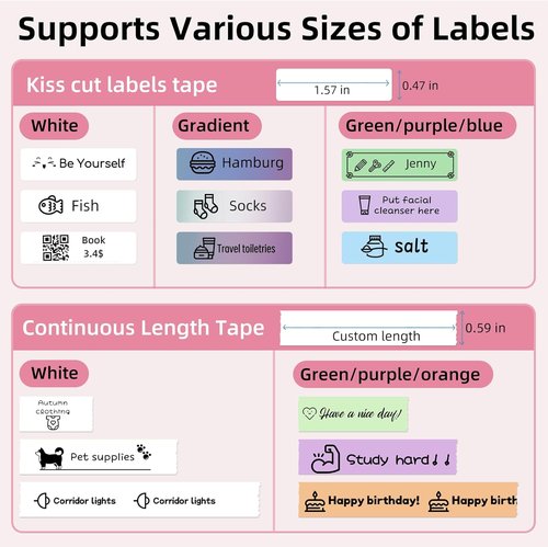 ORGSTA S001 Label Maker - Portable Bluetooth Thermal Printer for Home & Office Organization | Includes 3 Tape Rolls - White