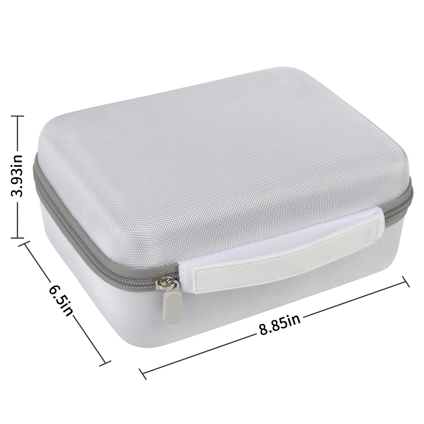 Case Compatible with Brother P-Touch PTD220 210 Home/Office Everyday Label Maker, Storage Holder Carrying Organizer for Label Tapes, AC Adapter, Charging Cables (Box Only) - White