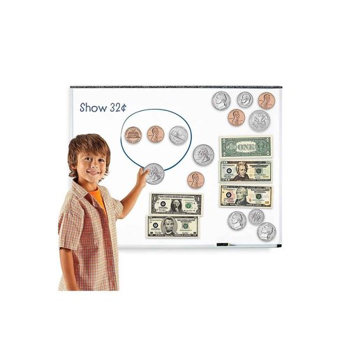 Learning Resources Double-Sided Magnetic Money 45 Pieces, Ages 5+ Play Money for Kids, Pretend Play Money, Classroom and Teacher Supplies