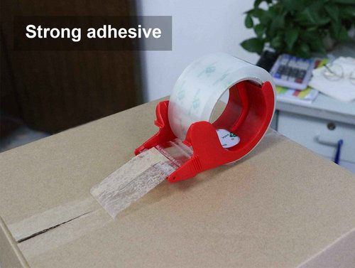 BOMEI PACK 36Rolls Clear Packing Tape with Dispenser, Shipping Tape Refills for Moving and Packaging, 2.4Mil 1.88 Inch x 60 Yard