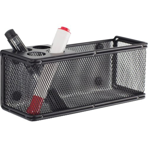 Safco Onyx Mesh Marker Organizer Basket – Steel Mesh with Durable Powder Coat Finish – 8”W x 3.25”D x 3”H – Magnetic Back – Includes Wall Mounting Hardware - Perfect for Office & Classrooms