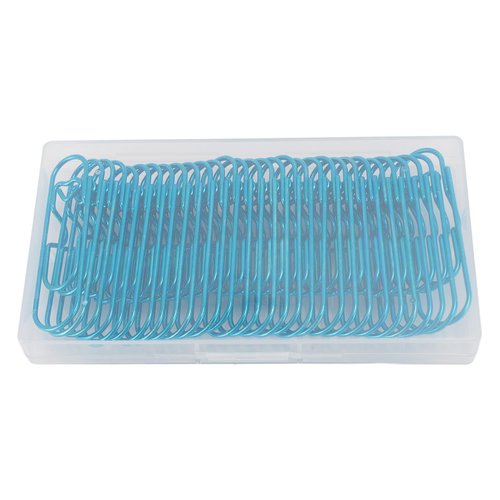 Mrisata 30Pcs Metal Pen Clips Stainless Steel Paper Clip Holder for Notebooks Papers Pen Paperclip Pen Holder Clip for Most Types of Pens Office Supplies Bookmark Receipts (Blue)