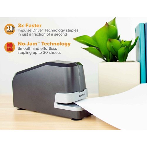 Bostitch Impulse 30 Sheet Electric Stapler and 40-Sheet Heavy Duty 3 Hole Punch Office Supplies Bundle