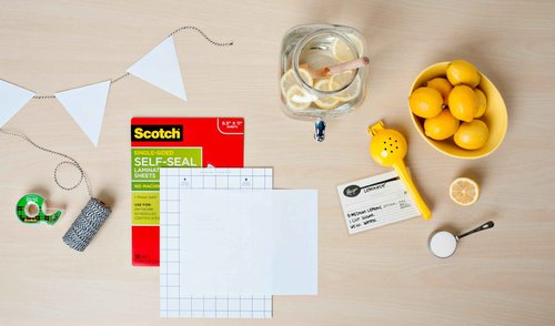Scotch® Laminating Sheets, 9 in x 12 in, Letter Size Single Sided (Pack of 2)