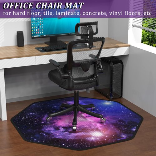 Office Chair Mat for Hardwood Floor, 47"×47" Computer Gaming Chair Mat, Desk Floor Mat Hardwood, Anti-Slip and Easy to Clean- Machine Washable