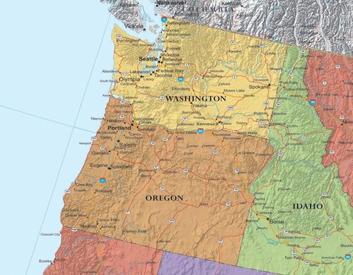 Classic Elite Wall Map Mural Poster - 24x36 USA Laminated Design for Home or Office