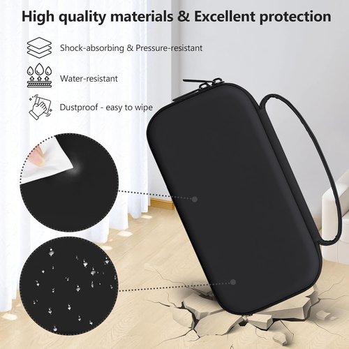 RG Retro Game Console Hard Carrying Case - Travel Storage Holder with Mesh Bag for Accessories | Black