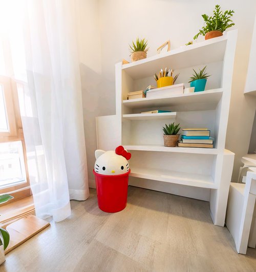 NBHUZEHUA 2.6 Gallon Unicorn Cute Kids Room Trash Can Bedroom Girls Dorm Bathroom Nursery Home Office Small Waste Basket Garbage Cans Trash Bin Dustbin