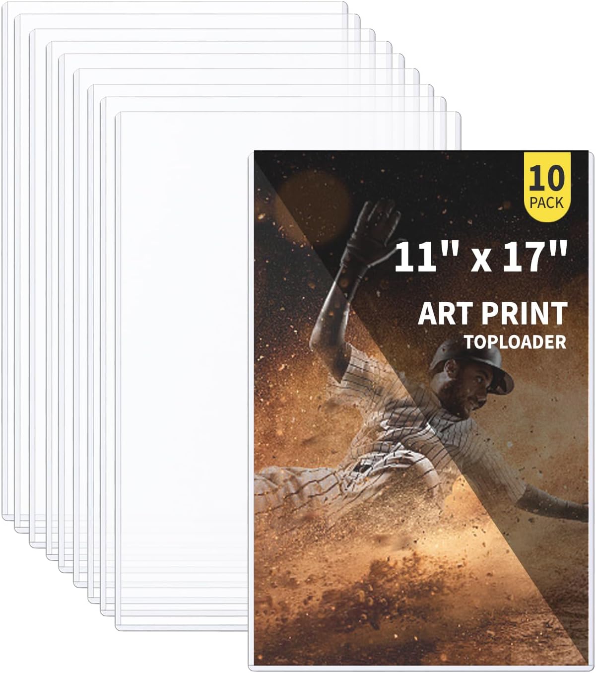 Art Print Toploaders by 10-Pack | Premium Crystal Clear Holders for Photographs & Collectibles - 11 x 17 Inch