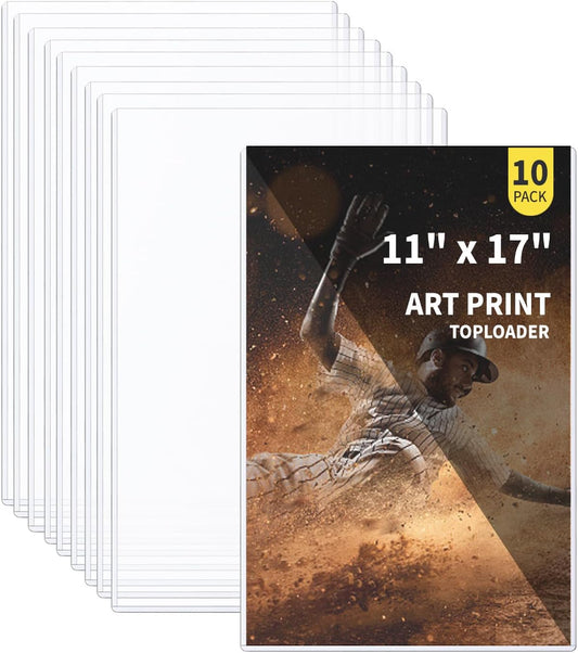 Art Print Toploaders by 10-Pack | Premium Crystal Clear Holders for Photographs & Collectibles - 11 x 17 Inch