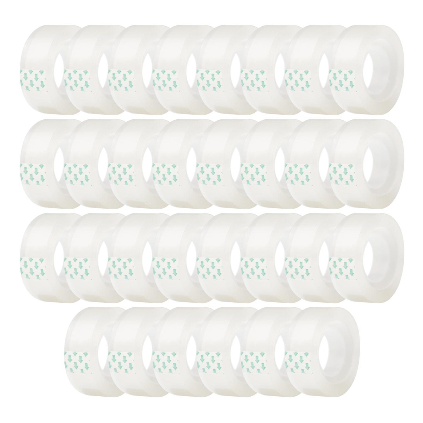 Ykimok 30 Rolls Transparent Clear Tape Refills for Dispenser, Sturdy Tape(Not Easily Tear), 0.7 Inch, 27.3 Yard, Perfect for Office, Home, School
