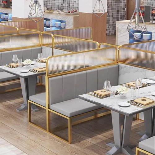 HLHHDFC Countertop Low Fence Divide,Restaurant Decorative Partitions Grille,Dividers for Dining Areas,Office Furniture Partitions,Gold Stainless Steels Frame Tempered Glass Panel(47.24 * 11.8IN)