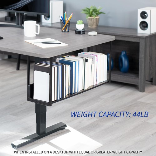 VIVO Under Desk 30 x 7 inch Storage Shelf, Office Accessory Holder for Supplies, Gaming Devices, and More, Workstation Organizer, Black, DESK-SHELF30-UB