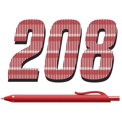 208 Pack Red Pens - Bulk Pens, Medium Point Ballpoint Pens, Smooth Ink, 1.0MM Retractable Click Pen for Waitress, Server, Office Red Ink