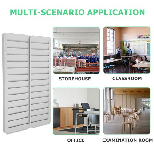SHINEOFI 28 Slots Time Card Holder Wall Mounted Expandable Time Clock Holder Badge Rack Employee Attendance Work Cards Organizer for Office Warehouse Punch-in Clock Out
