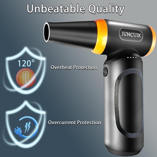 Electric Air Duster, Compressed Air Duster, 150000RPM Jet Dry Blower for Car Dry, 3 Gear Adjustable Mini Turbo Jet Fan, Cordless Air Duster Replaces Compressed Air Can for Computer, Keyboard, Air Bed