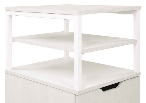 OSP Home Furnishings Contempo Mobile Cart, White
