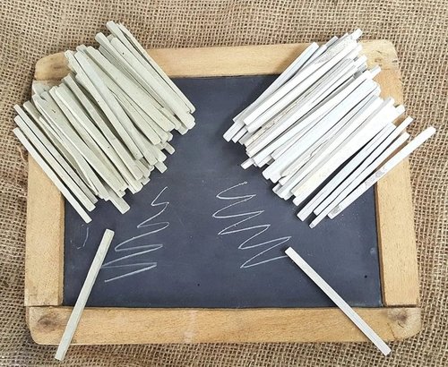 Earthy Goodies Edible Natural Limestone Slate Bars - Pack of 50 (325 grms) White Chalk Pencils