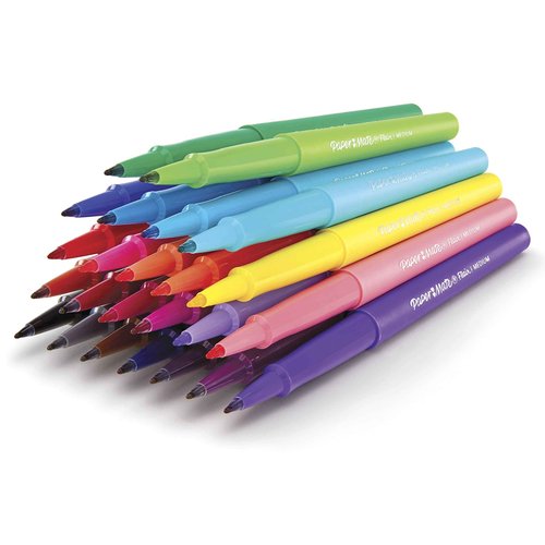 Paper Mate Flair Felt Tip Pens, Medium Point, Limited Edition Candy Pop Pack, 24 count (1979425) & Gel Pens | InkJoy Pens, Medium Point, Assorted, 14 Count