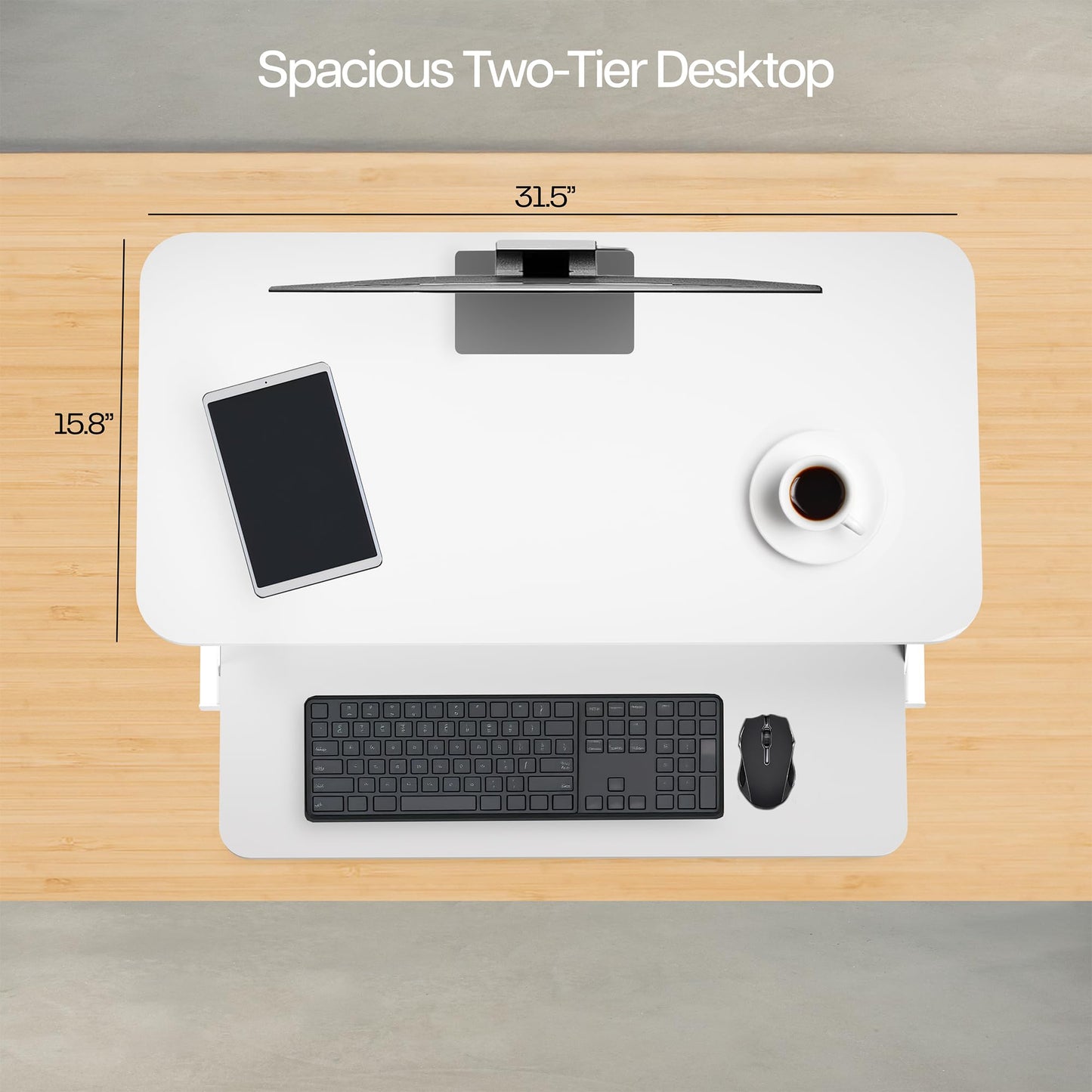 VIVO White 32 inch Stand Up Desk Riser, DESK-V000SW