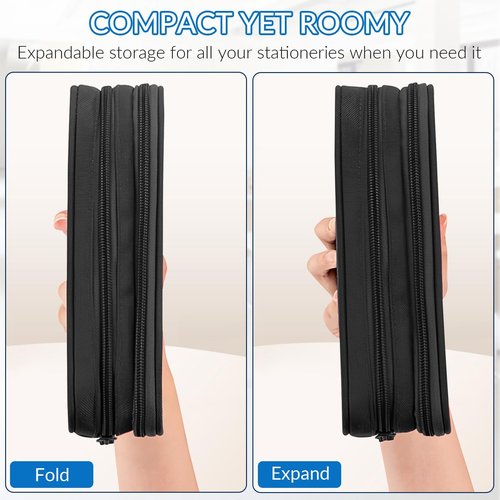 TILYTADLY Large Pencil Case for Boys - Boys Pencil Pouch with Zipper Compartments - Big Capacity Pen Box Gamer Pen Bag Organizer for Kids Teens School