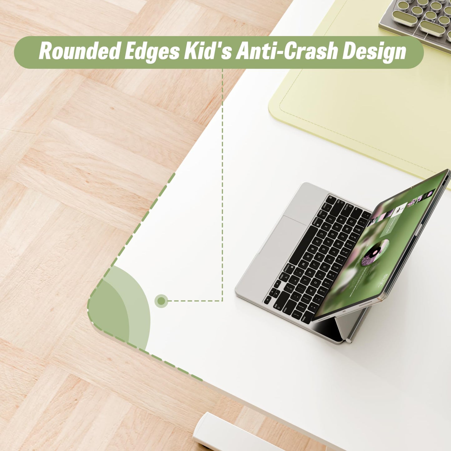 ERGOMAKER 55" Electric Standing Desk, Adjustable Height, Sit Stand Up Desk for Home Office & Computer Workstations, Memory Controller, White