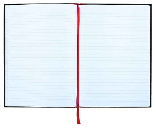 Black n' Red Casebound Hardcover Notebook, 11-3/4" x 8-1/4", Black/Red, 96 Ruled Sheets, Sold as 6 Pack (D66174)