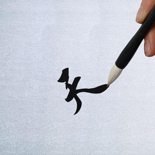 mollensiuer 3 Sheets Reusable Water Drawing Writing Cloth with Calligraphy Brushes and Water Dish No Ink Chinese Calligraphy Practicing Cloth for Beginners Practicing, Grey