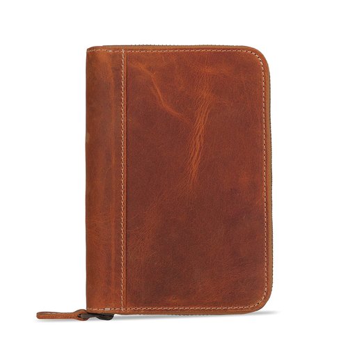 Londo Genuine Leather Padfolio – Portfolio Folder with Pencil Holder, Notepad & Zipper Closure for Business, Office & Travel