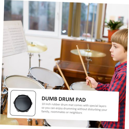 HAMPPLIES Dumb Drum Practice Mat Rubber Eva Drum Pad for Beginners Easy to Use for Drumming Practice School for Music