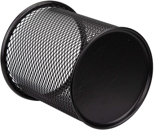 Nicunom 12 Pack Metal Pen Holder Wire Mesh Pen Cup Pencil Holder Pencil Cup for Desk Office Pen Organizer, Black