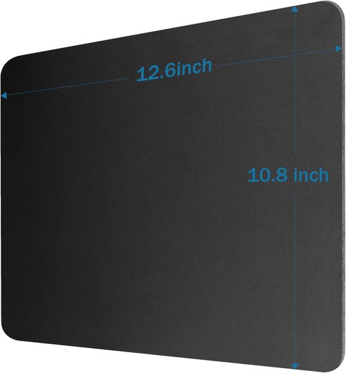 Premium Mouse Pad | Non-Slip Rubber Base for Office & Home - 12.6x10.8 Inches, Black (2 Pack)