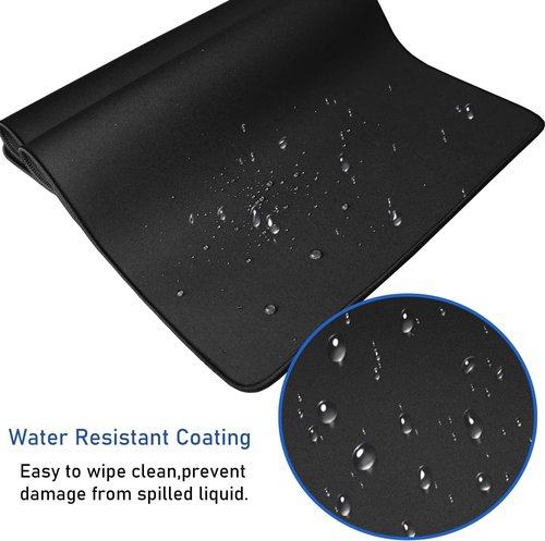 Large Gaming Mouse Pad by [Brand Name] - Durable Non-Slip Rubber Base, Waterproof | 31.5x15.7 Inches - Black