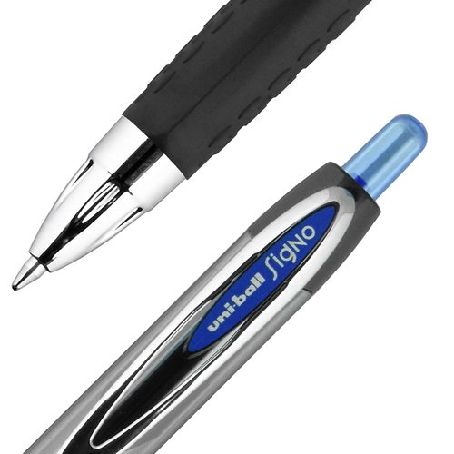 Uniball Signo 207 Pink Ribbon Gel Pen 12 Pack, 0.7mm Medium Black Pens, Gel Ink Pens & Uniball Signo 207 Gel Pens, 0.7mm Medium Blue, 12 Pack - Smooth Writing Office Supplies