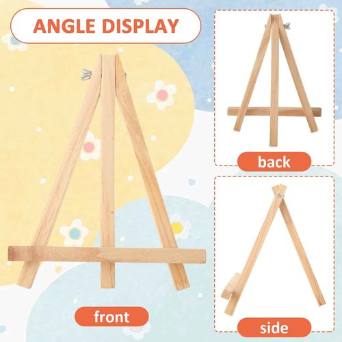 LISHINE 20 Pcs Wood Easel 9 Inch Easel Stand for Painting Canvases, Tripod, Small Kids Student Tabletop Easels for Painting, Canvas Holder Stand for Painting
