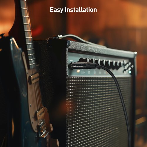 Cable Matters 2-Pack 1/4 Inch TS to TS Electric Guitar Cable - 6ft, Guitar Amp Cord, Instrument Cable for ElectricGuitar, Mandolin, Bass AMP, Keyboard, Mixer, Equalizer