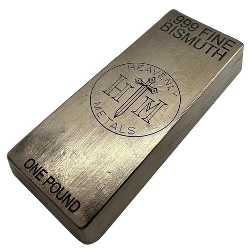1 Pound 99.9% Pure Bismuth Hand Poured Metal Bullion Bar Ingot – Collectible Element for Display, Science Experiments, DIY Casting, Paperweight