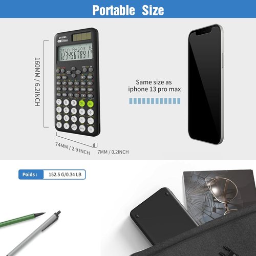 991 MS Scientific Calculator by [Brand Name] - Essential Tool for Students | Black Cover Included