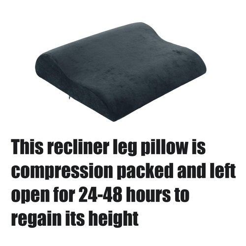 HOMBYS Extra Large Recliner Leg Pillow, Memory Foam Foot Rest Cushion Wave Shape Recliner Footrest Extender, Multi Purpose Back & Lumbar Support Pillow for Recliner, Bed, Sofa Couch,Grey