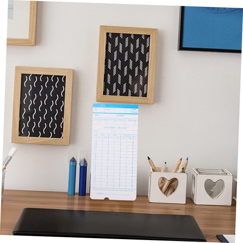 GANAZONO 100sheets Paper Attendance Cards Timecards for Employees Office Warehouse