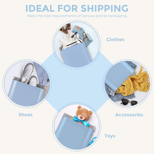 Metronic Poly Mailers - Large Self-Seal Shipping Bags for Clothes | 14.5x19 Inches, 400pcs, Waterproof Light Blue