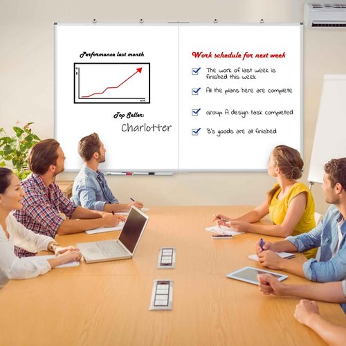 UIFER Large Whiteboard, 60 X 36 Inches Big Whiteboard for Wall, Dry Erase White Board for Office Home & School
