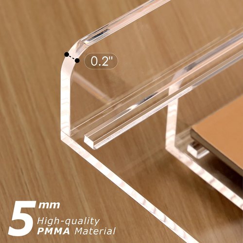 2 Pack- Stackable Paper Letter Tray, A4 File Tray Desk Organizer, Acrylic Desk Organizers and Accessories Sorter, Clear Workspace Office Supplies Organizers, 12.4inx8.86inx3.46in